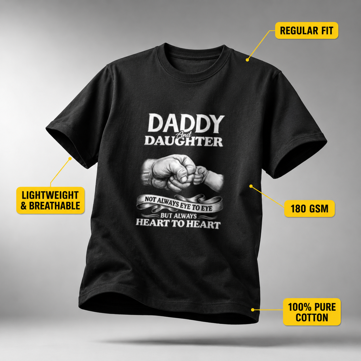 Dad Daughter crew neck T-Shirt