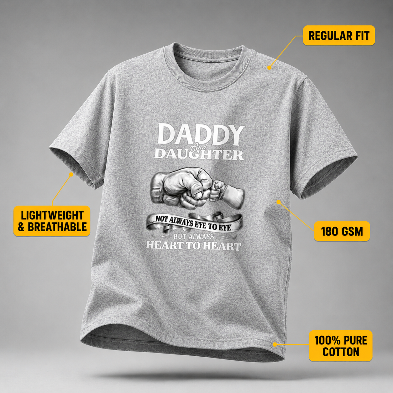 Dad Daughter crew neck T-Shirt